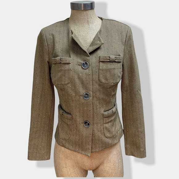 CABI Herringbone Penny Blazer Jacket - Picture 2 of 6